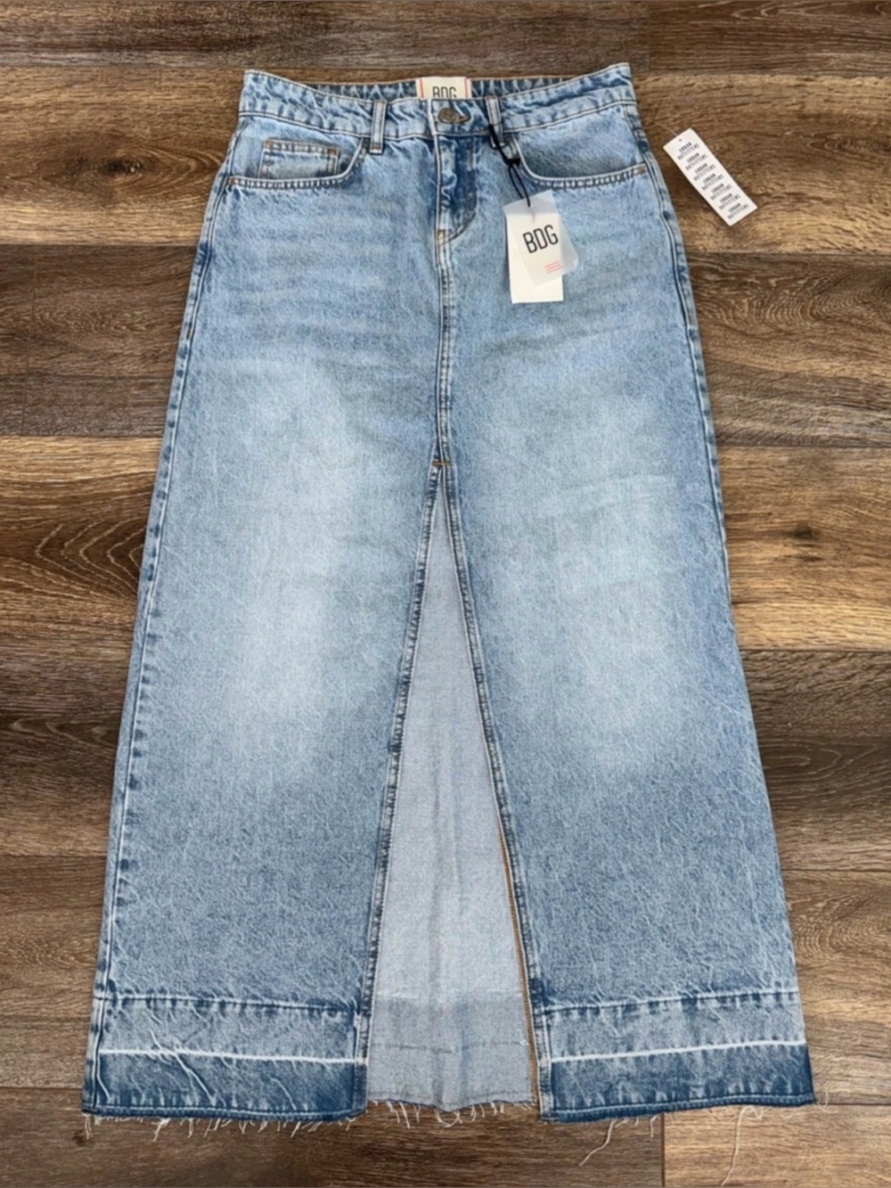 NWT 💙 BDG Mandi A-Line Denim Maxi Skirt Size Small